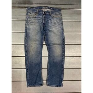 Signature Levi Strauss Jeans Mens 33X30 Blue Medium Wash Denim Straight Leg